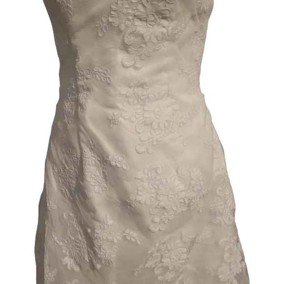 Gorgeous White High Low Wedding Dress Brand New Beautiful Lace and Beading - Picture 5 of 15